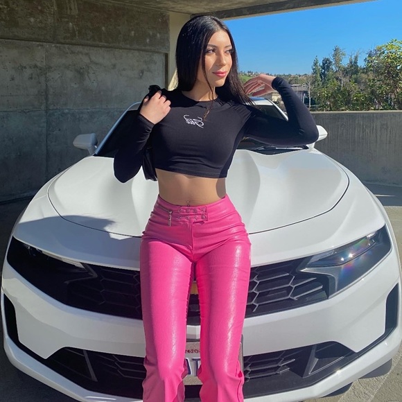 Jumpsuits | Iamgia Pink Leather Pants 
